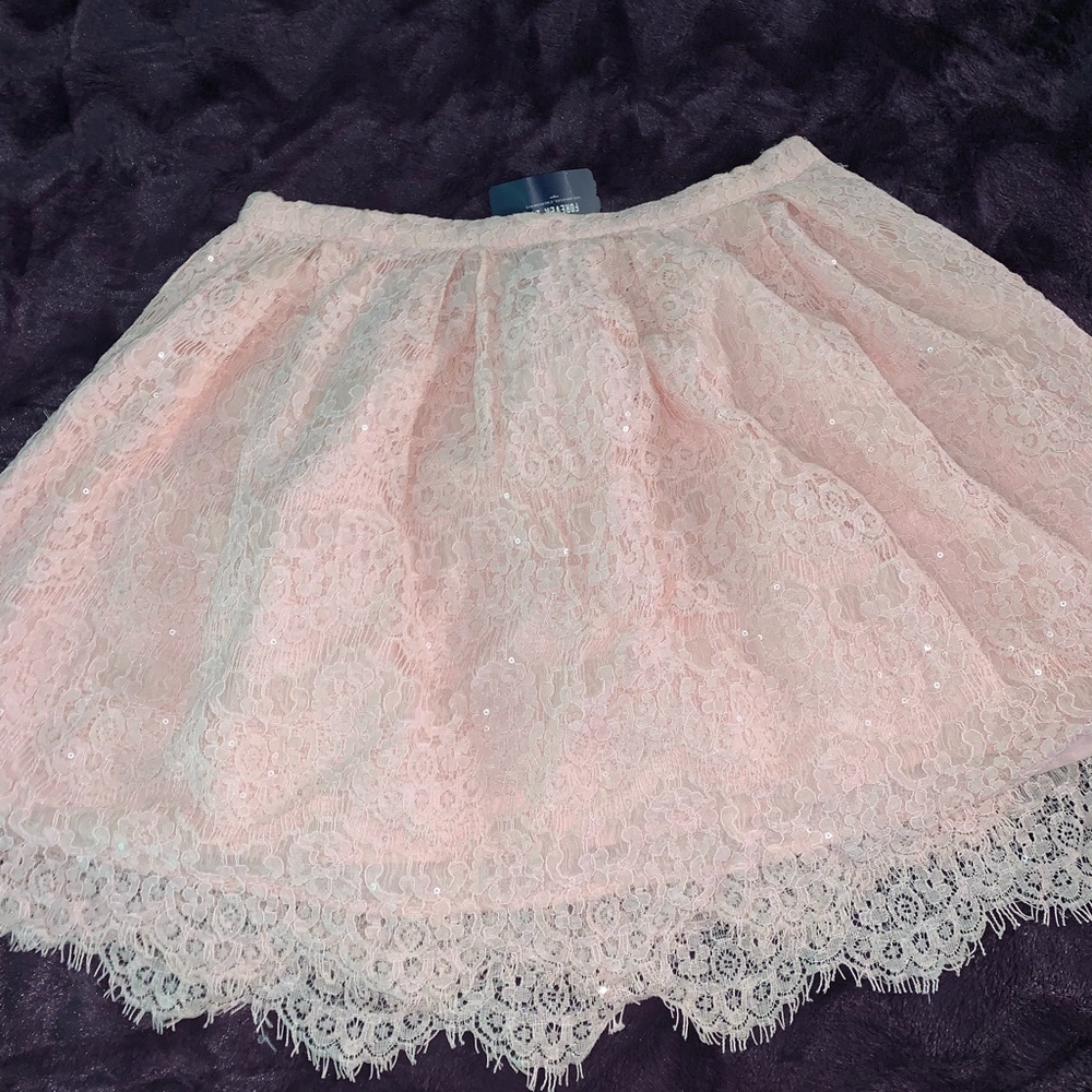 Pink skater lace skirt